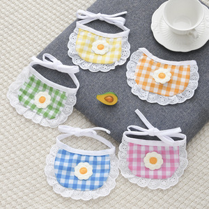 Bavoirs d'été pour chien à motif quadrillé, accessoires lavables pour animaux de compagnie, foulards pour Teddy, Pomeranian, Bichon Frisé, Corgi - Product Image 1