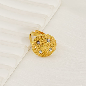 ZOGXIN Geometric <b>Adjustable</b> <b>Ring</b> 18k Gold Plated For Women Party Jewelry - Product Image 3