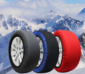 Chaussettes de neige de la série Jacquard en polyester, tissu antidérapant, chaînes à neige textiles - Product Image 3