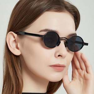 Gafas de Sol Redondas Pequeñas Vintage de Moda 2023, Lentes Transparentes Estilo Océano, Doble Puente, Gafas de Sol Punk para Hombre y Mujer - Product Image 3