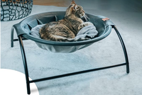 Hamac surélevé pour chat panier suspendu chaise longue lit pour animal de compagnie support rond surélevé pour chat