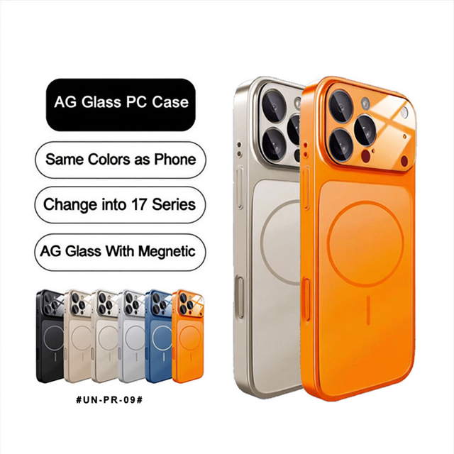 Luxury Lens Film Mobile Phone Case Magnetic Shockproof Frosted AG Glass Back Cover  for  Iphone18Pro18Proamx