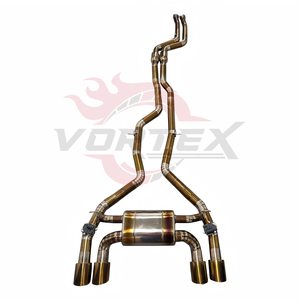 Système d'échappement Vortex à longueur égale compatible F80 M3 F82 M4 S55 3.0T Performance Racing Valvetronic Catback avec silencieux et tuyau coupé en forme de pie - Product Image 1