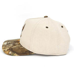 Custom Embroidered 5‑Panel Blank Trucker <b>Hat</b> 100% Cotton Canvas Color Block <b>Leopard</b> Trim A‑Frame Sports Baseball Cap - Product Image 4