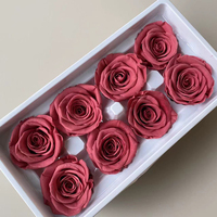 Grosir Eterna Rosas Kepala Mawar Awet Kelas B 8pcs 4-5cm Bunga Abadi Premium Alami Asli Tahan Lama untuk Kerajinan Hadiah