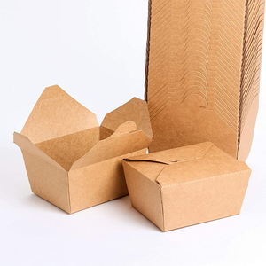 Caja de Cartón con 500 Unidades, Fabricante Chino, Caja de Papel Kraft para Almuerzo, Comida para Llevar, Color Marrón - Product Image 4