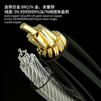 Kabel Pengganti Headset Koaksial 3.5Mm Berlapis Perak Kombinasi 2-Pin Tembaga Isolasi Transparan DIY Speaker Monitor