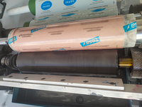 Machine d'impression flexographique d'étiquettes adhésives pour ruban BOPP, 3 couleurs, rouleau à rouleau, découpe automatique