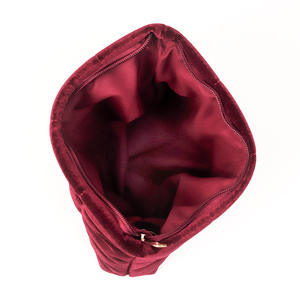 Large Capacity Velvet Cosmetic Bag Skincare <b>Storage</b> Quilted <b>Makeup</b> Bag Travel Toiletry Embroidery Logo Velvet <b>Makeup</b> Pouches - Product Image 3