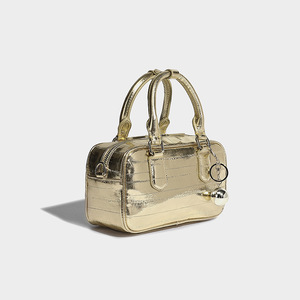 New Fashion Silver High-End Women's Boston <b>Pillow</b> Bag <b>Small</b> Square Handheld PU Single Shoulder Crossbody Size-Versatile Tanjing - Product Image 3