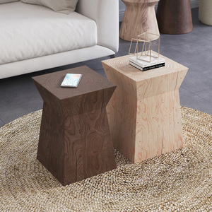 Mesa de Centro de Madera Maciza de Estilo Moderno, Banco de Madera, Adorno para el Hogar, Tronco de Árbol, Tallado en Raíz, <span class=keywords><strong>Wolff</strong></span>, 5 Años de Garantía - Product Image 1