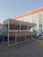 Machine de lavage à chaud automatique pour déchets plastiques PP PE HDPE LDPE, cuve de lavage flottante pour ligne de recyclage plastique