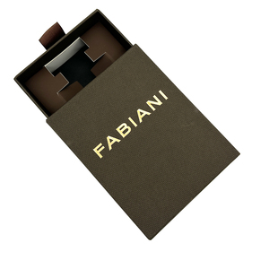 Boîte cadeau rigide Fabiani, forme rectangulaire, logo estampé à chaud, doublure en satin avec ruban pour l'emballage de bijoux, montres et lunettes - Product Image 1