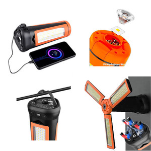 3-đầu có thể điều chỉnh đa chức năng không thấm nước có thể gập lại Tripod năng lượng mặt trời Powered Type-C LED làm việc ánh sáng cho trường hợp khẩn cấp ngoài trời - Product Image 5