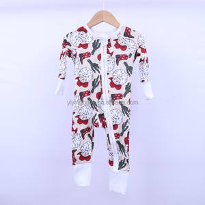 Pijamas de Natal de Manga Longa YiYing Confortáveis para Bebês em Bamboo com Zíper para Crianças Impressão Personalizada Body Infantil - Product Image 6