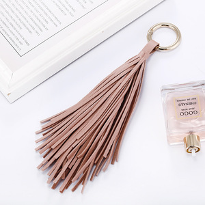 Novel Leather Tassel Keychain <b>Car</b> Key Chain Holder Bag Charm Pendant Accessories Trinket Keyfob <b>Keyring</b> Gift Women Men Jewelry - Product Image 2