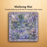 Tapis de Mahjong, tapis de table antidérapant, cadeau pour les amateurs de Mahjong et de jeux de société, Wisteria Stream Charm