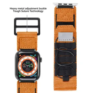 Correa Táctica Tejida CAOWTAN para <span class=keywords><strong>iWatch</strong></span> Series 8 7 6 5 3 para Apple Watch Ultra Band 49mm 45mm 41mm 40mm 38mm Correa Deportiva de Nailon - Product Image 5