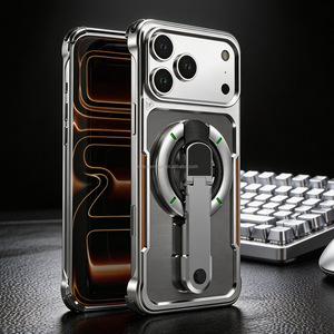 เกราะเมชา360หมุนรอบตัวสำหรับ Samsung Galaxy S26 ultra สำหรับ iPhone 17 PRO MAX เคสโทรศัพท์โลหะพร้อมขาตั้งสำหรับผู้ชายกระจายความร้อน - Product Image 5