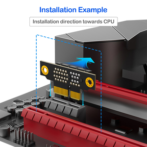 <span class=keywords><strong>PCI</strong></span>-e 1X a 1X 3,0 Adaptador de tarjeta de extensión de <span class=keywords><strong>CPU</strong></span> vertical inverso de 90 grados Servidor 1U Compatible con dispositivo <span class=keywords><strong>PCI</strong></span> Express X1 X4 X8 X16 - Product Image 4