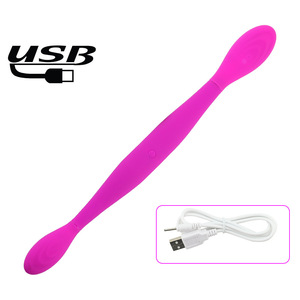 Vibratore a doppia punta per masturbazione lesbica, per vagina e sesso anale. - Product Image 4