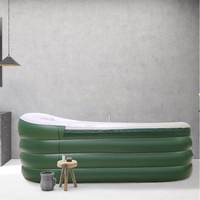 Baignoire gonflable avec pompe à air électrique, baignoire portable pliable, baignoire autoportante d'extérieur pour adultes
