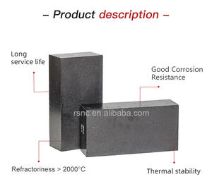 Ladrillo de MgO-Carbono Rongsheng de Alta Resistencia a la Temperatura 2000 ° Ladrillos Refractarios de Carbonato de Magnesio para Crisol de Acero - Product Image 2