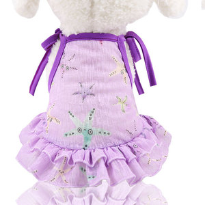 Conjunto de ropa con estampado de perros para primavera y verano, juego de ropa con falda, camiseta, <span class=keywords><strong>chaleco</strong></span> para parejas, acces - Product Image 4