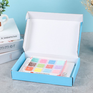 Nouveau bloc de papier à dessin 24 couleurs pour la perception des couleurs, <span class=keywords><strong>kit</strong></span> de <span class=keywords><strong>peinture</strong></span> au doigt DIY pour enfants - Product Image 5