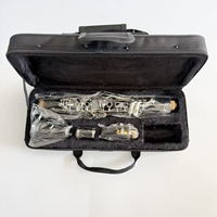 Shiny Musical High Grade Eb Clarinet Hard Rubber Body with Nickel Plated Keys Professional Woodwind Instrument