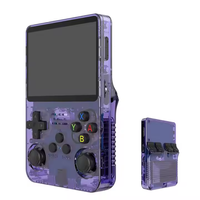 Console de Jeu Portable R36S Écran IPS 3,5 Pouces Système Linux Open Source Cadeau de Noël Type GameBoy 20000 Jeux