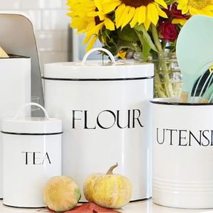 Trắng Vintage Cookie Biscuit <span class=keywords><strong>Jar</strong></span> Kín Thực Phẩm Lưu Trữ Cookies <span class=keywords><strong>Container</strong></span> Với Nắp - Product Image 6