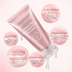 Masque de nuit au collagène de marque privée Peel-Off coréen Peel Off Masque facial Niacianmdie Skin Care Glowing Firming Masque facial - Product Image 3