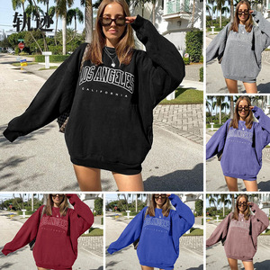 Sweat-shirt décontracté mi-long à imprimé personnalisé en gros pour femmes - Product Image 3