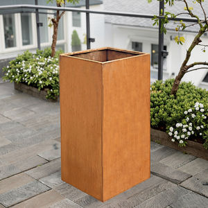 Personnalisé grand extérieur grand carré en métal <span class=keywords><strong>jardinière</strong></span> Pots de jardin grand Corten acier Pot de fleur jardinières rustiques - Product Image 4