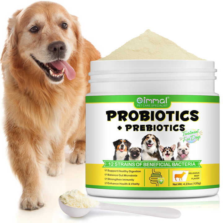 Image showcasing Oimmal Dog Digestion Support Probiotics Powder Supplements 120g ...