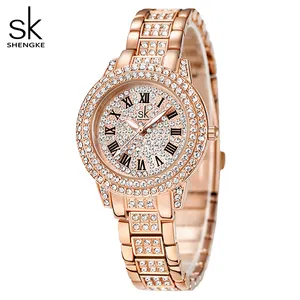 SHENGKE Brand Quartz Watches Women Clock Fashion Creative Casual FashionLady Watch Excellence Quartz rose gold feminine Watches