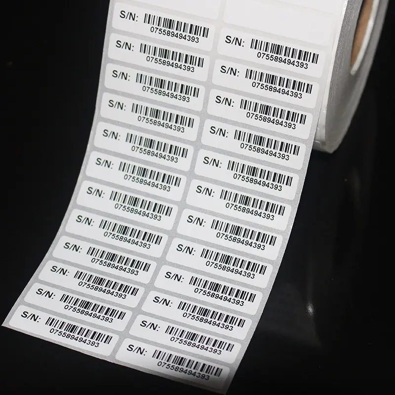 Custom Adhesive Vinyl Stickers Self-Adhesive Paper Serial Number Labels