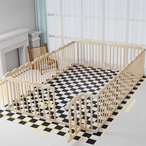 Corral de juegos de madera <span class=keywords><strong>para</strong></span> bebés y niños pequeños, corralito de madera grande y ajustable con puerta con cerradura, área de juegos <span class=keywords><strong>para</strong></span> bebés - Product Image 3