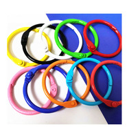 30mm Coloré Métal Livre Loose Leaf Binder Ring Charnière Snap Ring Porte-clés pour Liants Notes Cartes Clés Jouets