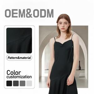 Mini abito di raso alla moda Open Back vestito da sera Sexy solido cinturino manica a-line vita naturale Design personalizzato per <span class=keywords><strong>le</strong></span> <span class=keywords><strong>donne</strong></span> - Product Image 1