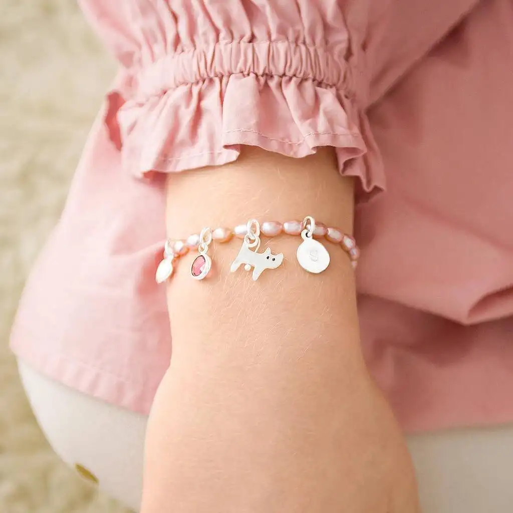 12.5 cm Baby Jewelry 925 Sterling Silver Gold Plated Baby Charm Bracelets