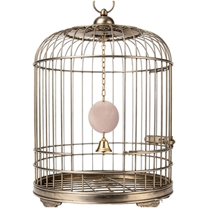 Jouet pour oiseaux en métal rond avec chaîne et clochette pour usage extérieur, design simple, accessoire durable pour animaux de compagnie - Product Image 2