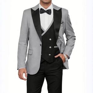 Traje de Hombre de 3 Piezas, Corte Entallado, Doble Botonadura, para Eventos Formales, Cenas, Bodas y Graduaciones, Transpirable - Product Image 2