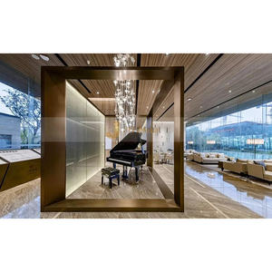 J173 Color oro 8K espejo SS en forma de L exterior de metal esquina ventana embellecedor para la decoración del hotel - Product Image 1