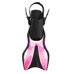Palmes de plongée réglables pour l'entraînement à la natation, à talon ouvert, pour enfants et adultes, couleur bleu-noir, matériau TPEPP - Product Image 5