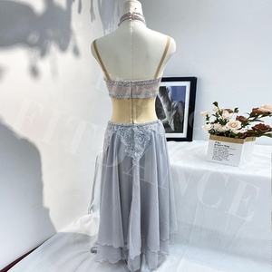 R0602 उच्च गुणवत्ता वाले वयस्क बच्चे ग्रे खोखले स्टीज डेंसवियर पार्टी पोशाक पेशेवर बैले प्रदर्शन ट्यूटू ड्रेस - Product Image 2