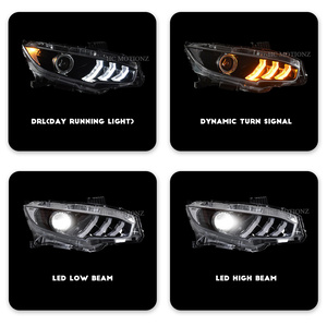 ไฟหน้า LED สไตล์ Mustang รุ่นที่ 10 ของ HCMOTIONZ สำหรับ Honda <span class=keywords><strong>Civic</strong></span> ปี 2016-<span class=keywords><strong>2021</strong></span> 2018 2019 2020 <span class=keywords><strong>2021</strong></span> - Product Image 5