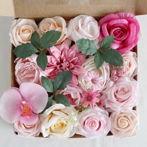 DREA nuovi <span class=keywords><strong>fiori</strong></span> artificiali in scatola rosa rosa rosa rosa fiore con steli Bouquet di <span class=keywords><strong>fiori</strong></span> fatti da te disposizione per la decorazione di nozze - Product Image 1