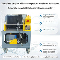 Déboucheur de canalisations à essence 37HP 2900psi 85L/min à débit élevé, avec dérouleur de tuyau automatique et démarrage à distance à un bouton